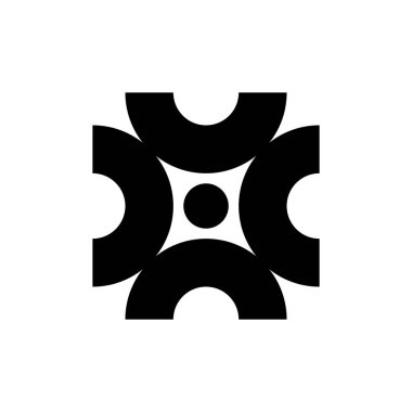 Soyut logo. Simge tasarımı. Şablon elementleri Geometrik soyut logolar