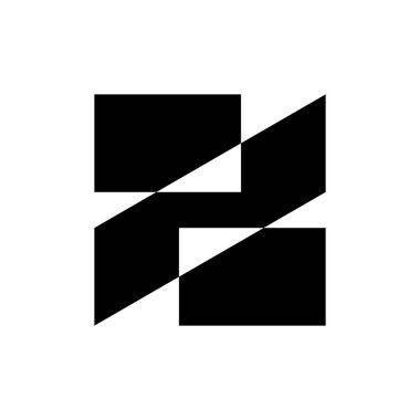 Soyut logo. Simge tasarımı. Şablon elementleri Geometrik soyut logolar