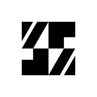 Soyut logo. Simge tasarımı. Şablon elementleri Geometrik soyut logolar