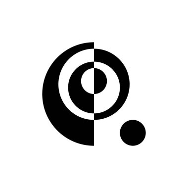 Soyut logo. Simge tasarımı. Şablon elementleri Geometrik soyut logolar