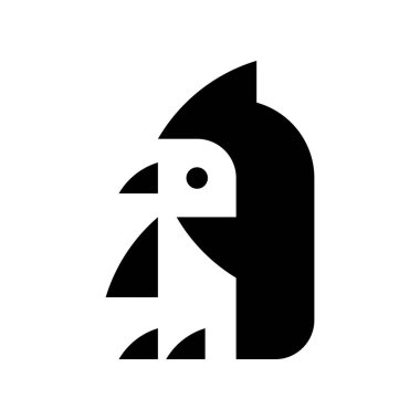 Penguen logosu. Simge tasarımı. Şablon öğeleri