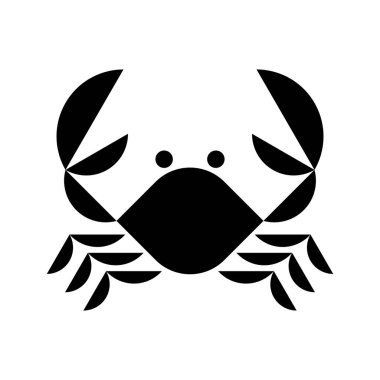 Yengeç logosu. Simge tasarımı. Şablon ögeleri