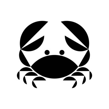 Yengeç logosu. Simge tasarımı. Şablon ögeleri