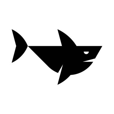 Köpek balığı logosu. Simge tasarımı. Şablon ögeleri