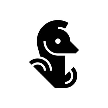 Deniz atı logosu. Simge tasarımı. Şablon ögeleri