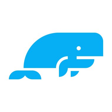 Sperm Balinası logosu. Simge tasarımı. Şablon ögeleri