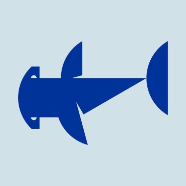 Çekiç başlı köpekbalığı logosu. Simge tasarımı. Şablon ögeleri