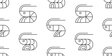 Karidesle kusursuz desen. beyaz arkaplanda izole