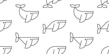 Balina 'da kusursuz desen var. beyaz arkaplanda izole