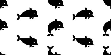 Dolphin 'de kusursuz desen var. beyaz arkaplanda izole