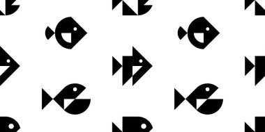 Balıklarda kusursuz desen. beyaz arkaplanda izole