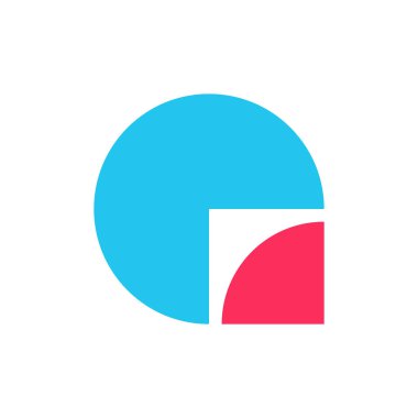 Q harfi logosu. Simge tasarımı. Şablon elementleri Geometrik soyut logolar