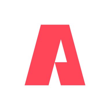 A harfi logosu. Simge tasarımı. Şablon elementleri Geometrik soyut logolar