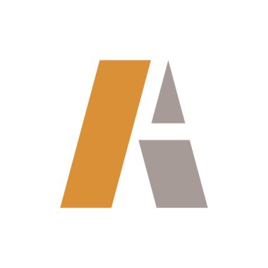 A harfi logosu. Simge tasarımı. Şablon elementleri Geometrik soyut logolar