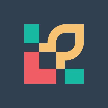 Soyut logo. Simge tasarımı. Şablon elementleri Geometrik soyut logolar