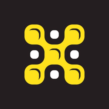 Soyut logo. Simge tasarımı. Şablon elementleri Geometrik soyut logolar
