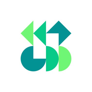 Soyut logo. Simge tasarımı. Şablon elementleri Geometrik soyut logolar