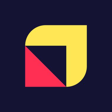 Soyut logo. Simge tasarımı. Şablon elementleri Geometrik soyut logolar