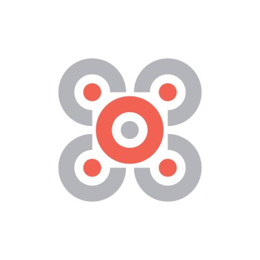 Soyut logo. Simge tasarımı. Şablon elementleri Geometrik soyut logolar