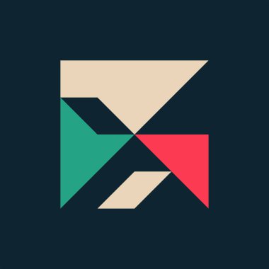 Soyut logo. Simge tasarımı. Şablon elementleri Geometrik soyut logolar