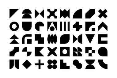 Acımasız geometrik şekiller. Geometrik Simgeler Tasarım Elementleri. Moda minimalist temel rakamlar