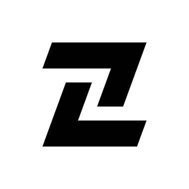 Z harfi logosu. Simge tasarımı. Şablon elementleri Geometrik soyut logolar
