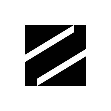 Z harfi logosu. Simge tasarımı. Şablon elementleri Geometrik soyut logolar