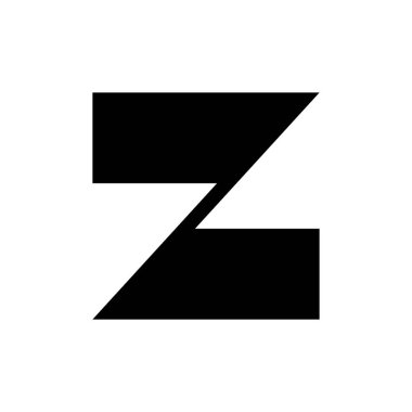 Z harfi logosu. Simge tasarımı. Şablon elementleri Geometrik soyut logolar