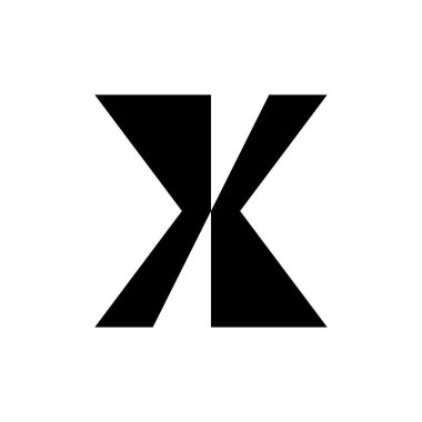 X harfi logosu. Simge tasarımı. Şablon elementleri Geometrik soyut logolar