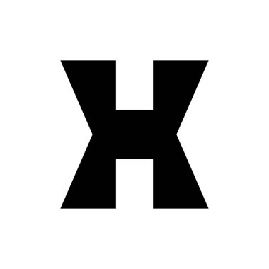 H harfi logosu. Simge tasarımı. Şablon elementleri Geometrik soyut logolar