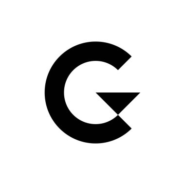 G harfi logosu. Simge tasarımı. Şablon elementleri Geometrik soyut logolar