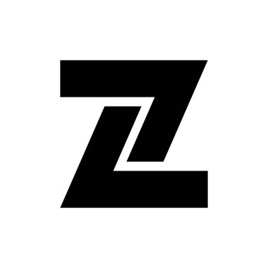 Z harfi logosu. Simge tasarımı. Şablon elementleri Geometrik soyut logolar