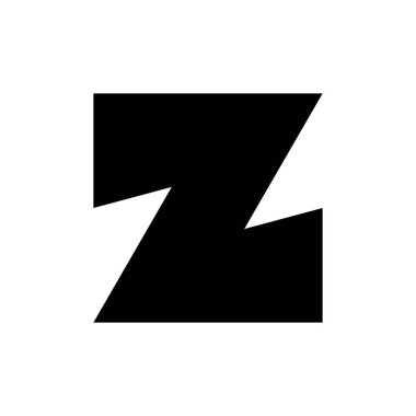 Z harfi logosu. Simge tasarımı. Şablon elementleri Geometrik soyut logolar