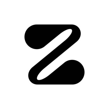 Z harfi logosu. Simge tasarımı. Şablon elementleri Geometrik soyut logolar