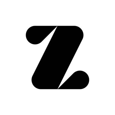 Z harfi logosu. Simge tasarımı. Şablon elementleri Geometrik soyut logolar