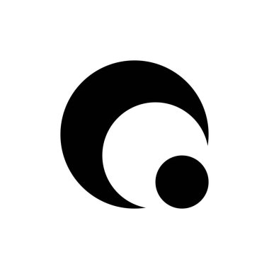 Q harfi logosu. Simge tasarımı. Şablon elementleri Geometrik soyut logolar