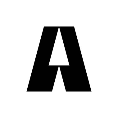 A harfi logosu. Simge tasarımı. Şablon elementleri Geometrik soyut logolar