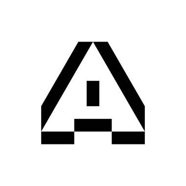 A harfi logosu. Simge tasarımı. Şablon elementleri Geometrik soyut logolar