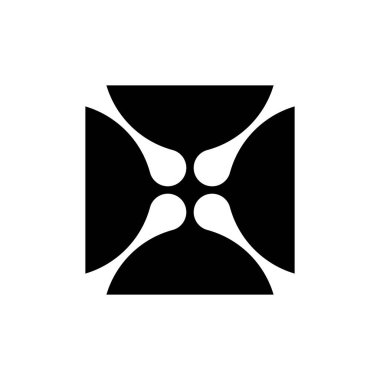 Soyut logo. Simge tasarımı. Şablon elementleri Geometrik soyut logolar