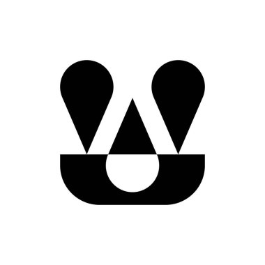 Soyut logo. Simge tasarımı. Şablon elementleri Geometrik soyut logolar