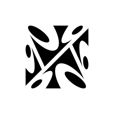 Soyut logo. Simge tasarımı. Şablon elementleri Geometrik soyut logolar