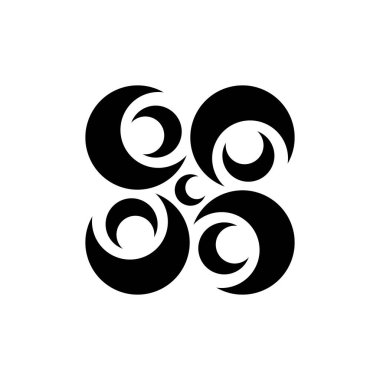 Soyut logo. Simge tasarımı. Şablon elementleri Geometrik soyut logolar