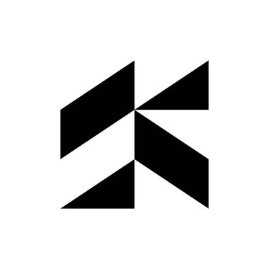 Soyut logo. Simge tasarımı. Şablon elementleri Geometrik soyut logolar