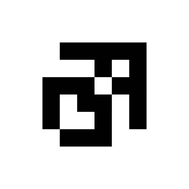 Soyut logo. Simge tasarımı. Şablon elementleri Geometrik soyut logolar