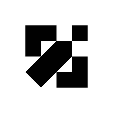 Soyut logo. Simge tasarımı. Şablon elementleri Geometrik soyut logolar