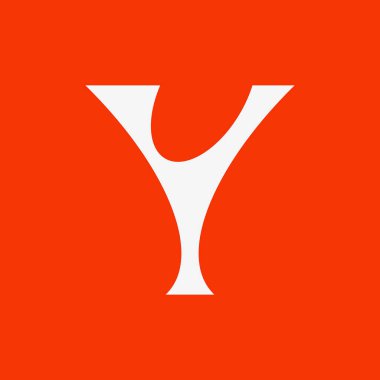 Y harfi logosu. Simge tasarımı. Şablon elementleri Geometrik soyut logolar