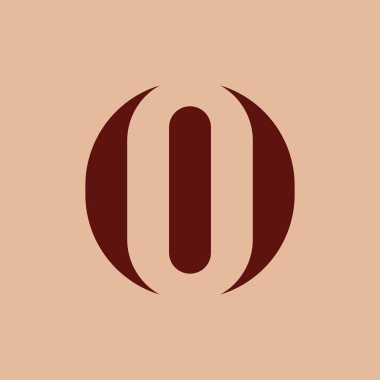 O harfi logosu. Simge tasarımı. Şablon elementleri Geometrik soyut logolar