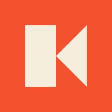 K harfi logosu. Simge tasarımı. Şablon elementleri Geometrik soyut logolar