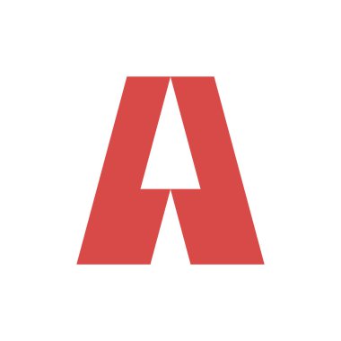 A harfi logosu. Simge tasarımı. Şablon elementleri Geometrik soyut logolar