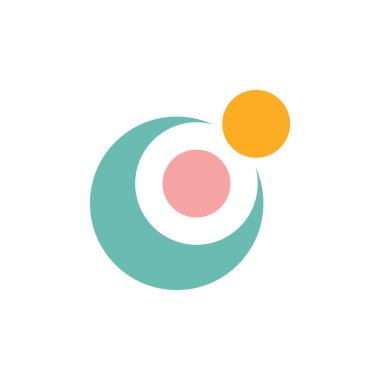 Soyut logo. Simge tasarımı. Şablon elementleri Geometrik soyut logolar